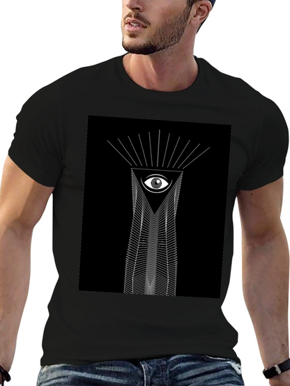 Camiseta Negra Ojo Geométrico