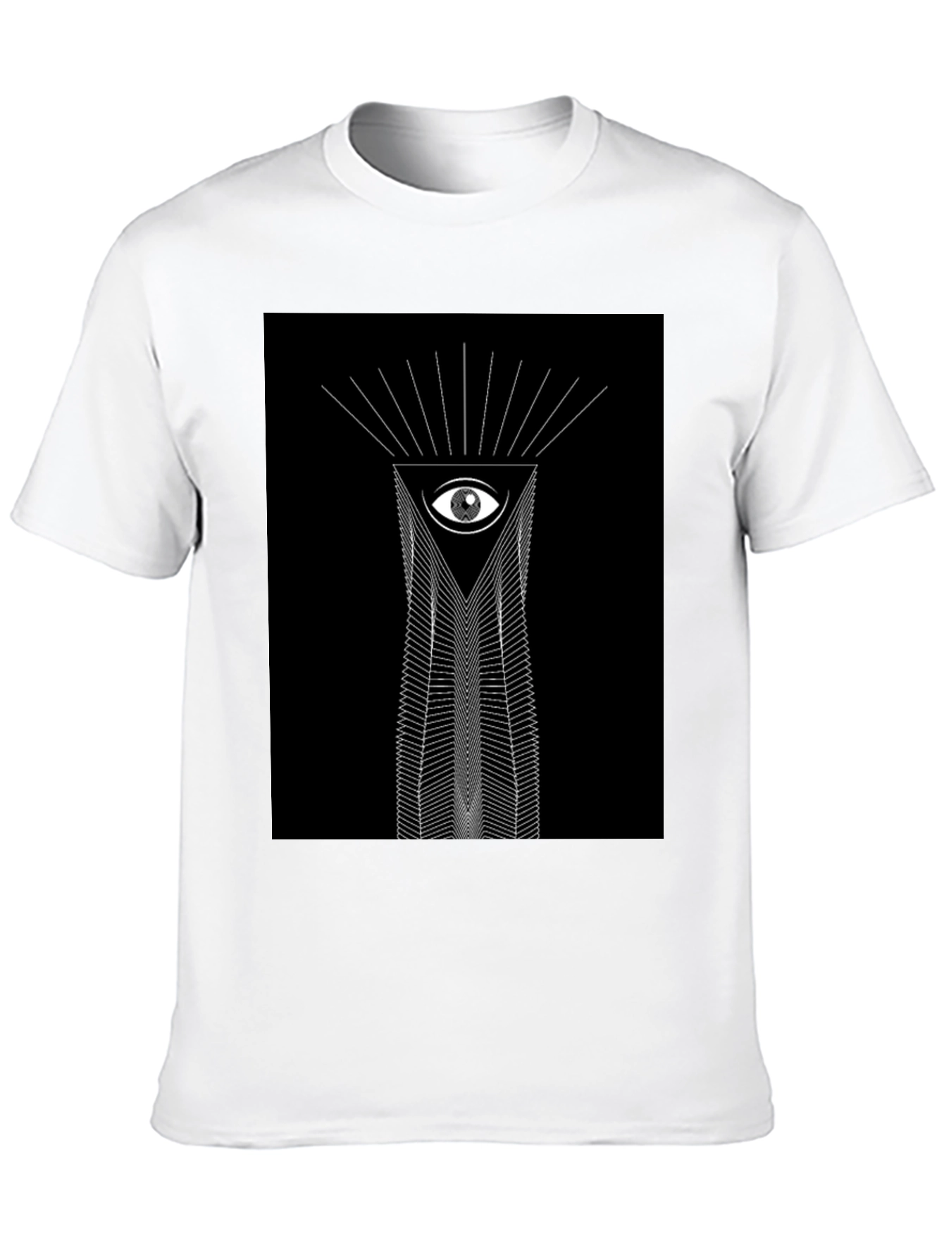 Camiseta Negra Ojo Geométrico