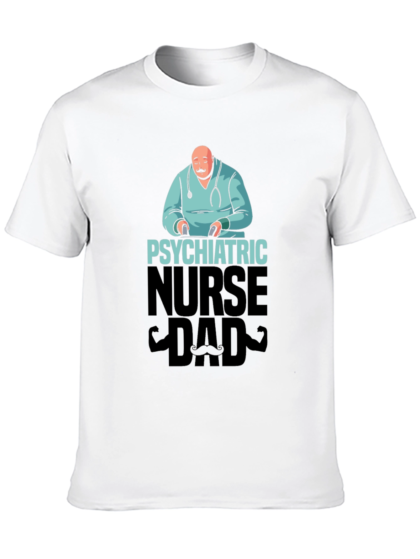 Camiseta Negra: Papá Enfermero Psiquiátrico