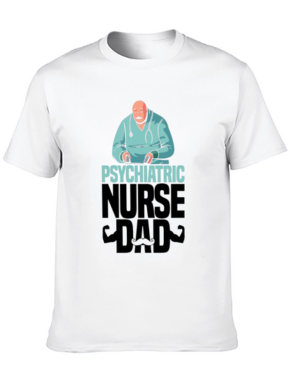 Camiseta Negra: Papá Enfermero Psiquiátrico