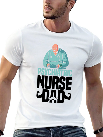 Camiseta Negra: Papá Enfermero Psiquiátrico
