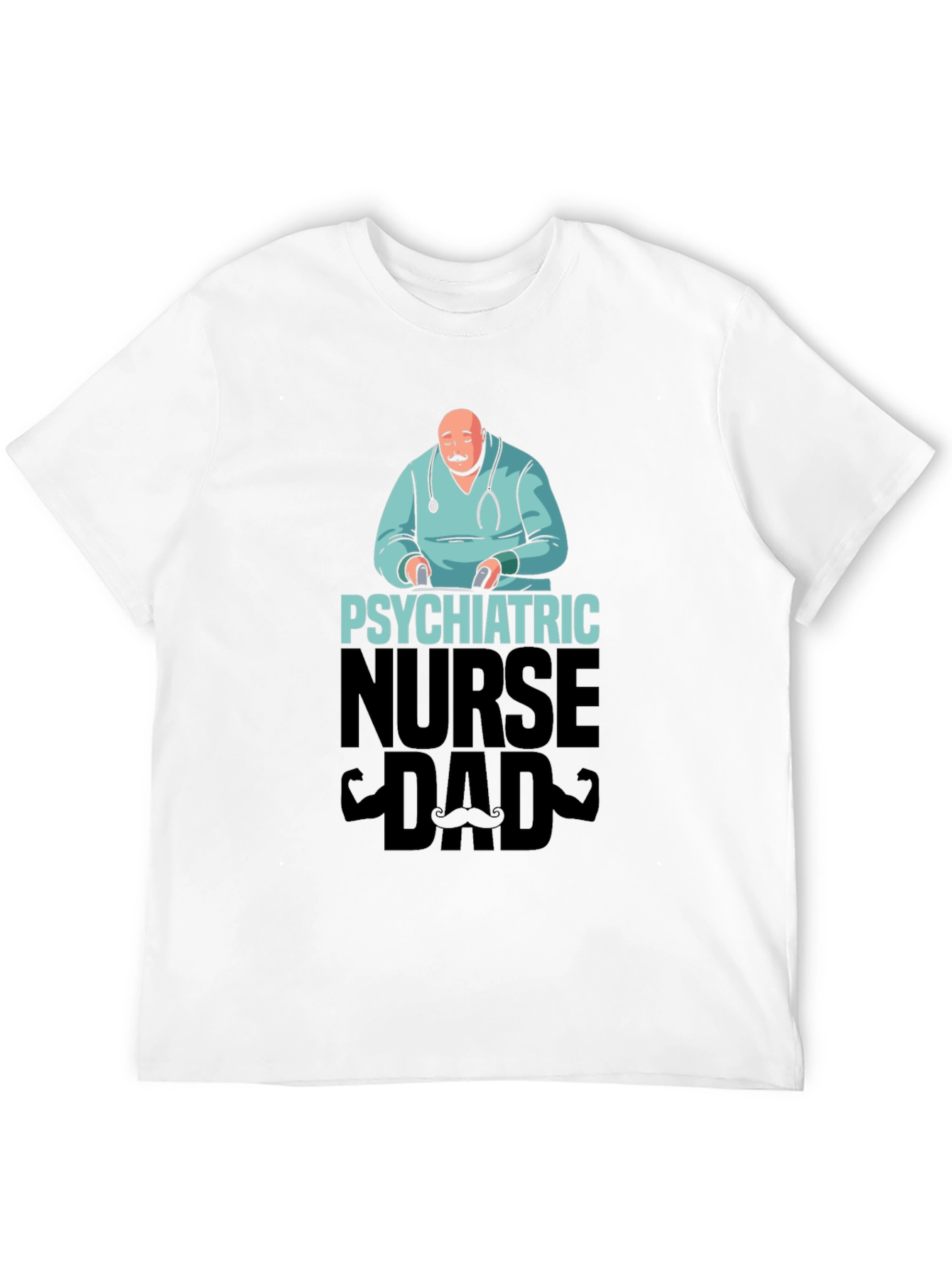 Camiseta Negra: Papá Enfermero Psiquiátrico