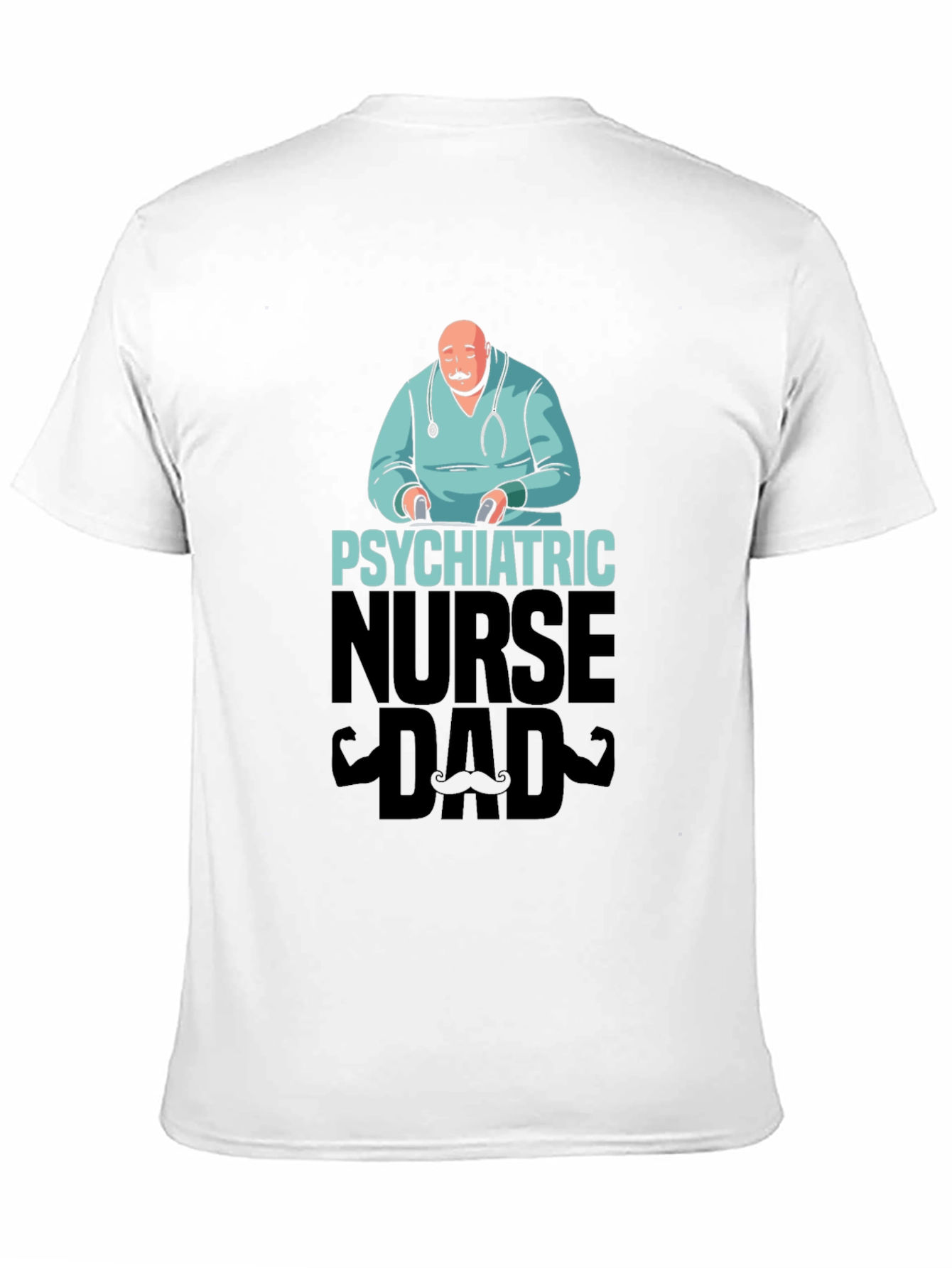 Camiseta Negra: Papá Enfermero Psiquiátrico