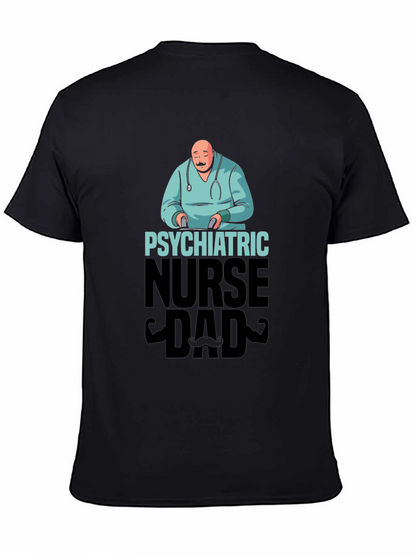 Camiseta Negra: Papá Enfermero Psiquiátrico