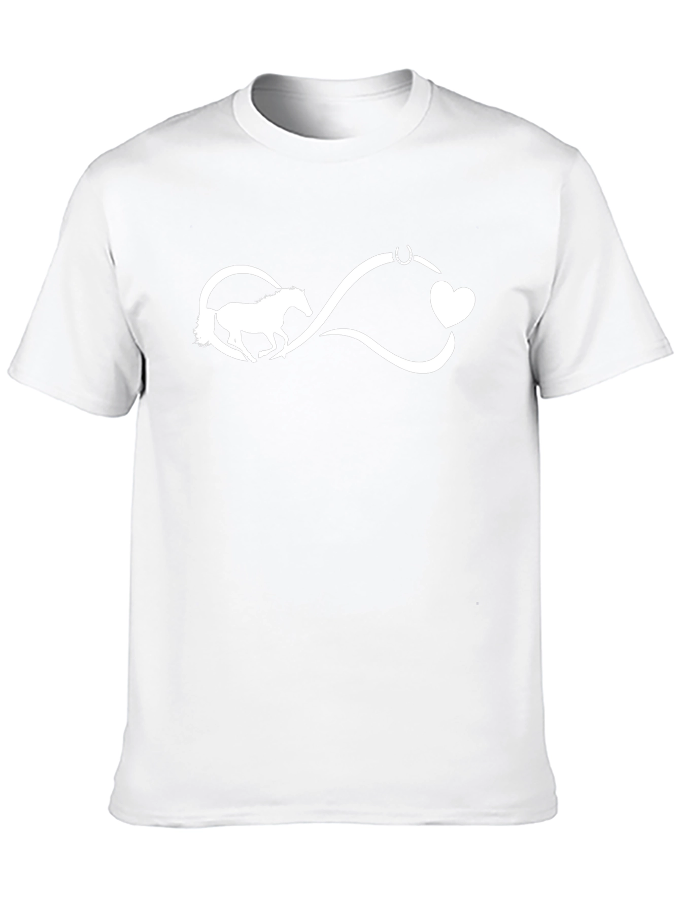 Camiseta Negra con Diseño de Caballo Infinito