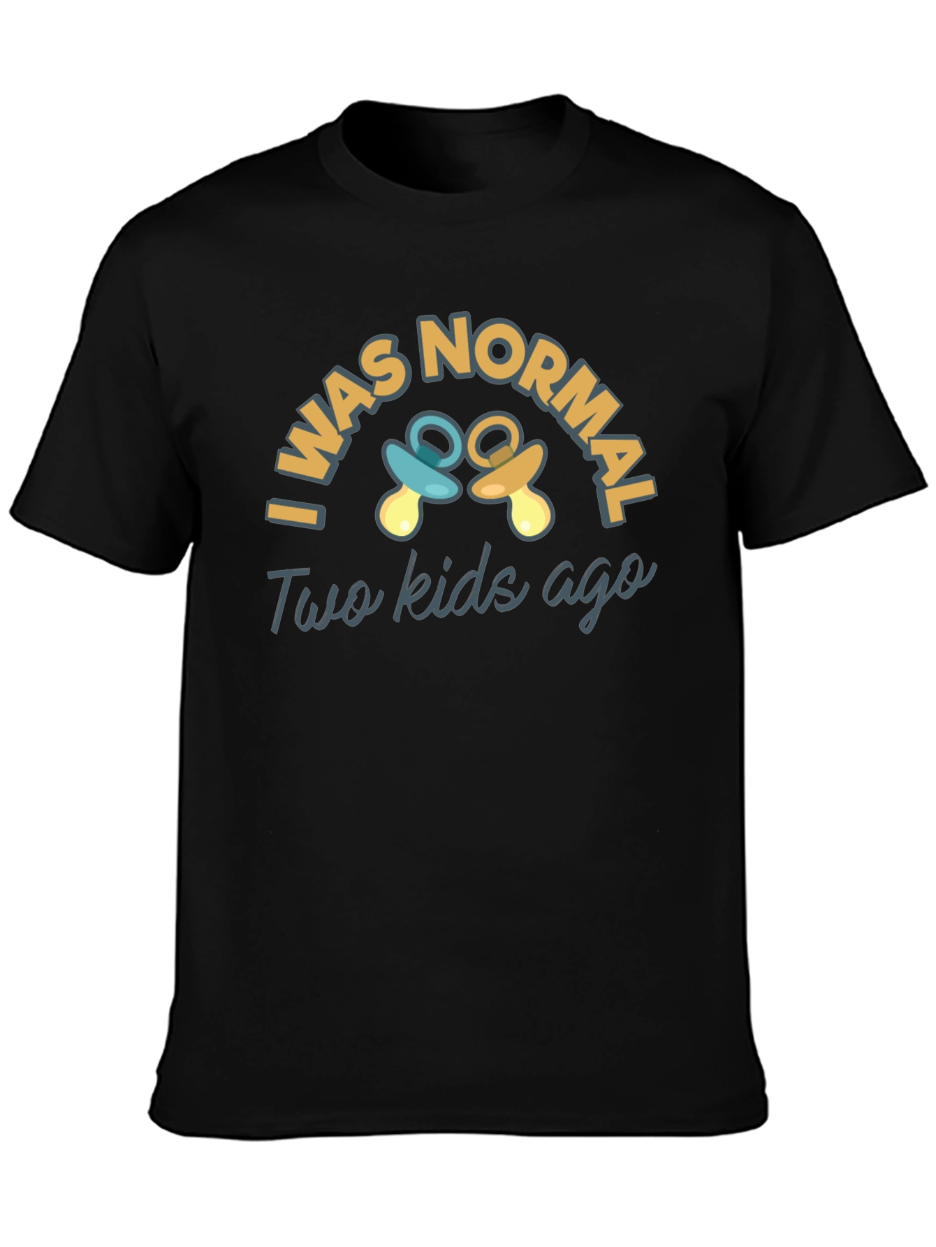 Camiseta Negra: Era Normal Hace Dos Hijos