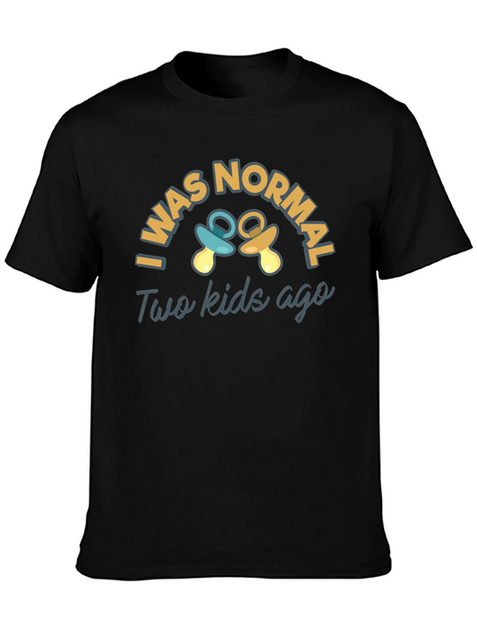 Camiseta Negra: Era Normal Hace Dos Hijos
