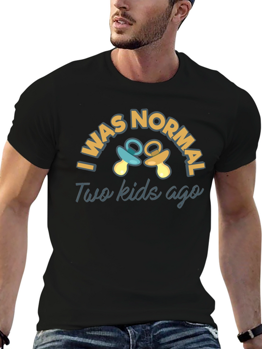 Camiseta Negra: Era Normal Hace Dos Hijos