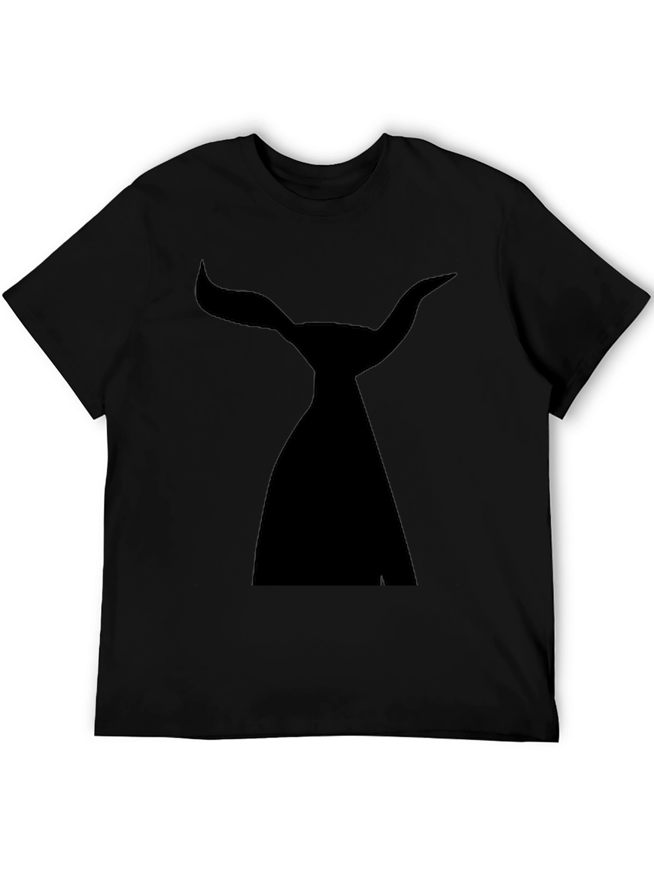 Camiseta Negra con Diseño de Cuernos