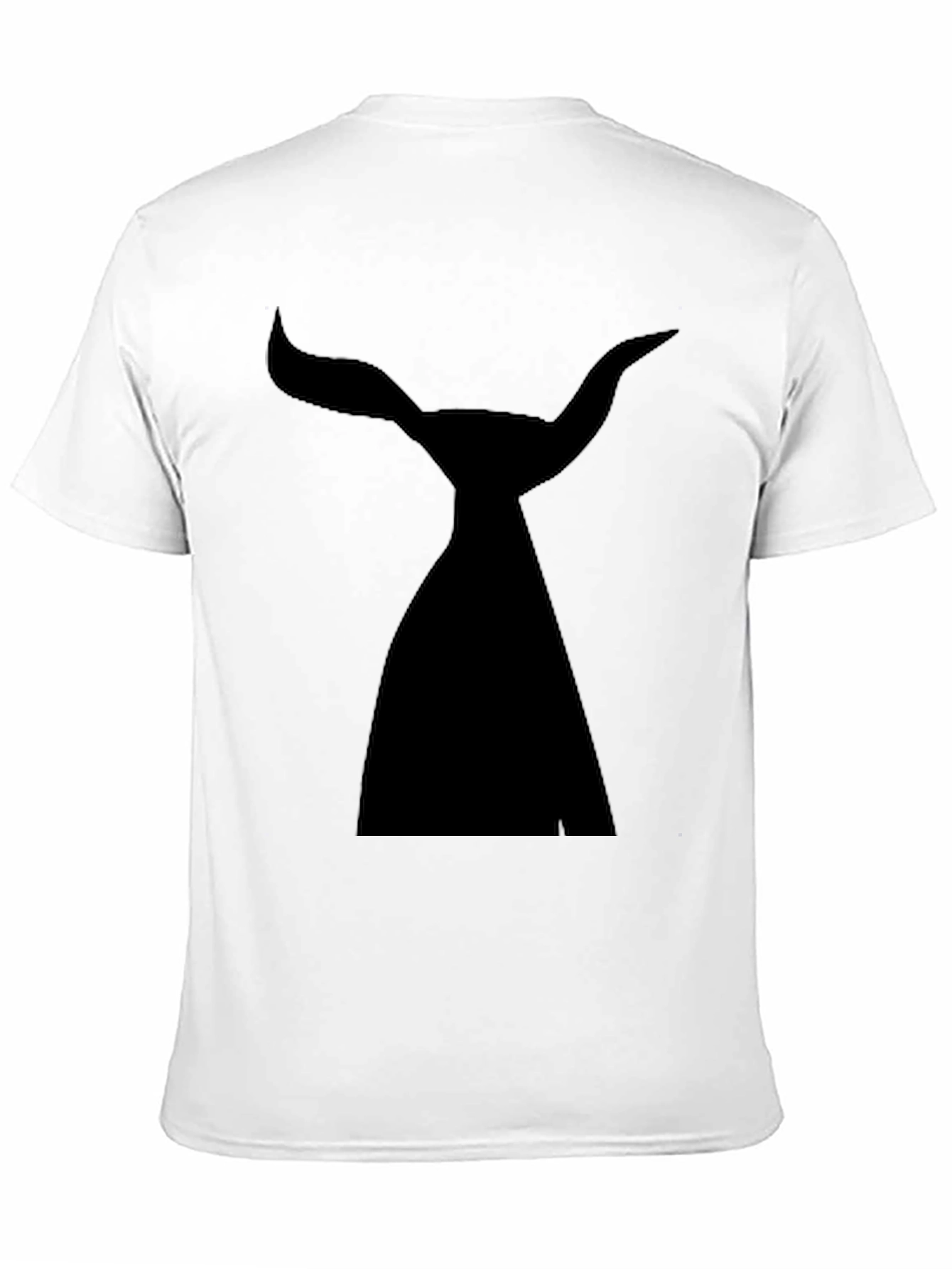 Camiseta Negra con Diseño de Cuernos