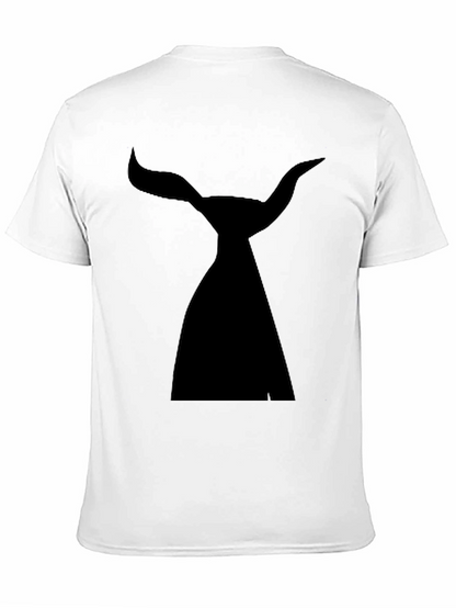 Camiseta Negra con Diseño de Cuernos