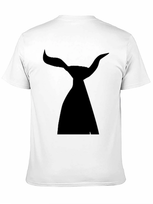 Camiseta Negra con Diseño de Cuernos