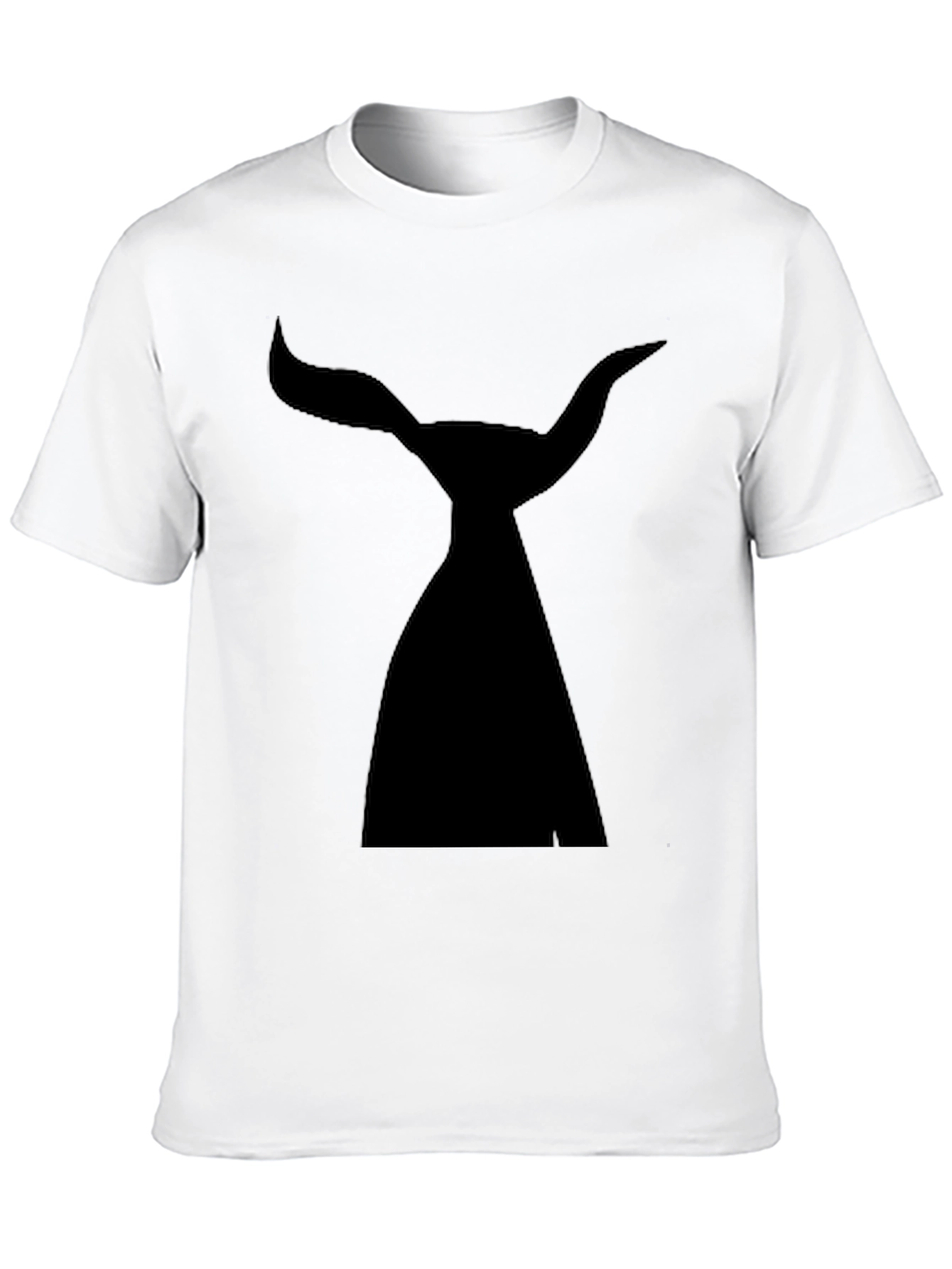 Camiseta Negra con Diseño de Cuernos