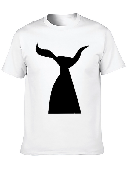 Camiseta Negra con Diseño de Cuernos