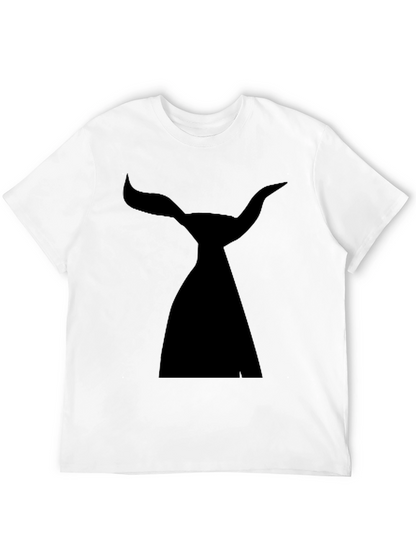 Camiseta Negra con Diseño de Cuernos