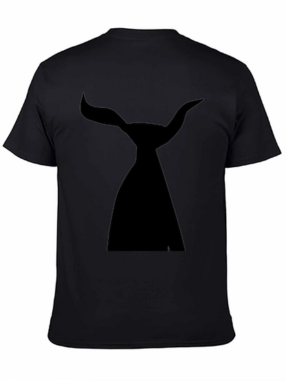 Camiseta Negra con Diseño de Cuernos