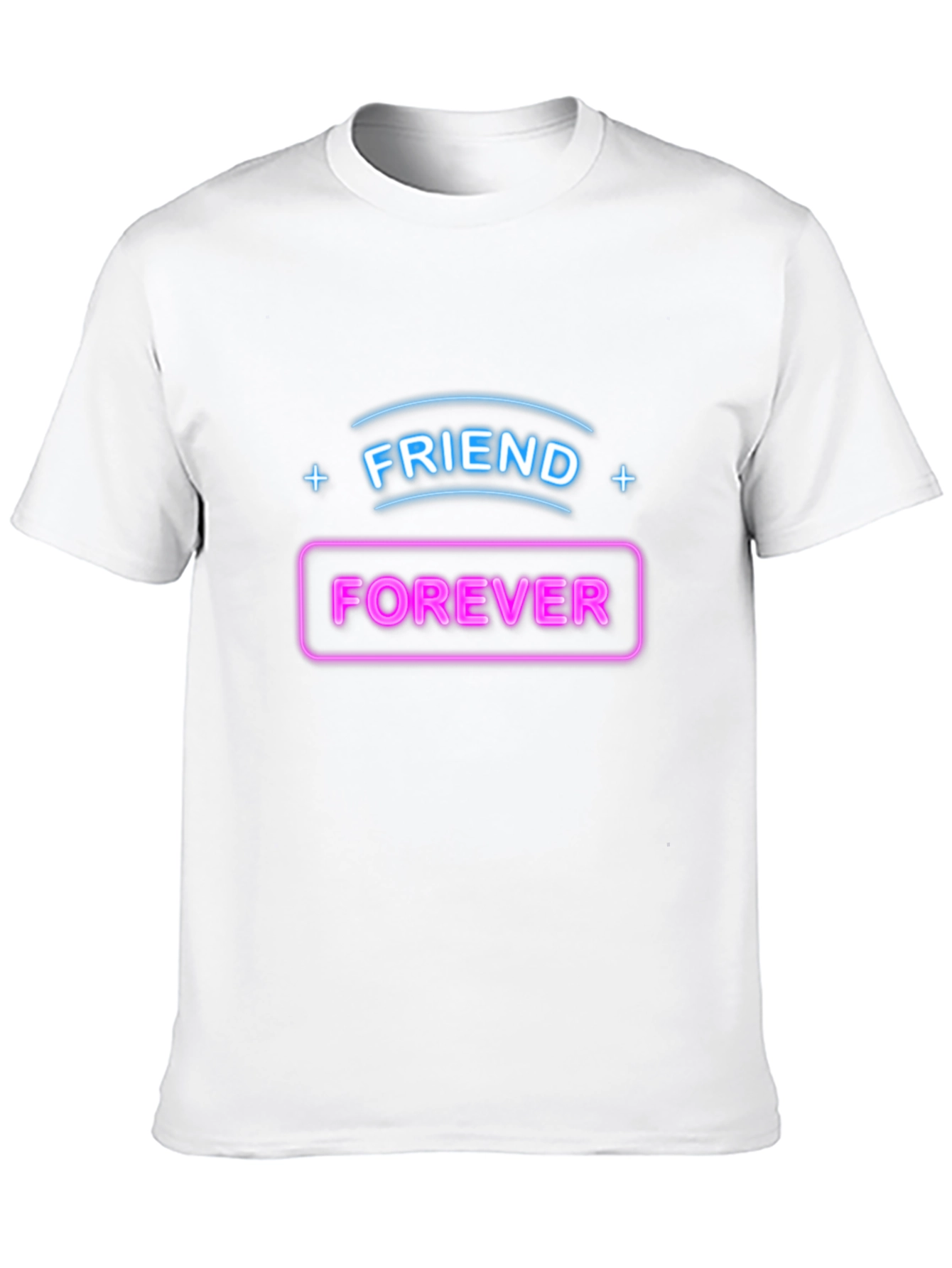 Camiseta Negra Amigos Para Siempre Neón