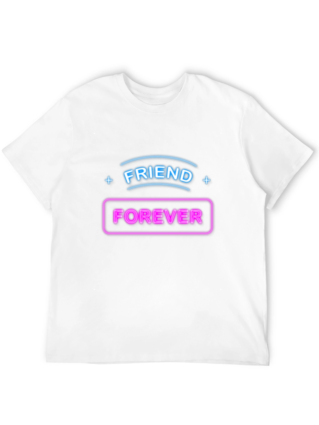 Camiseta Negra Amigos Para Siempre Neón