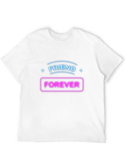 Camiseta Negra Amigos Para Siempre Neón