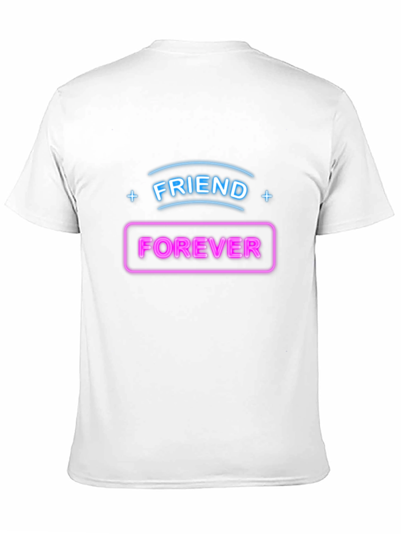 Camiseta Negra Amigos Para Siempre Neón
