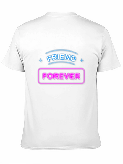 Camiseta Negra Amigos Para Siempre Neón