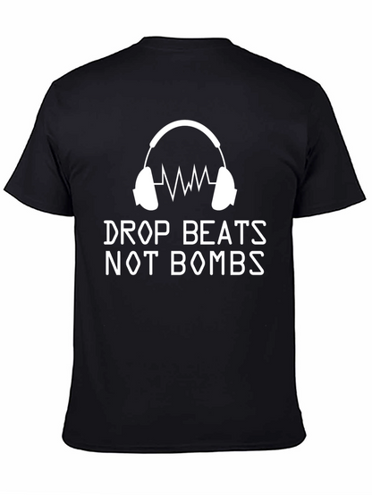 Camiseta Drop Beats Not Bombs Música DJ