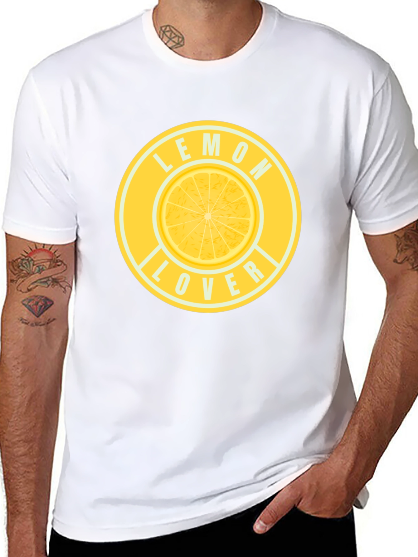 Camiseta Negra Lemon Lover para Hombre