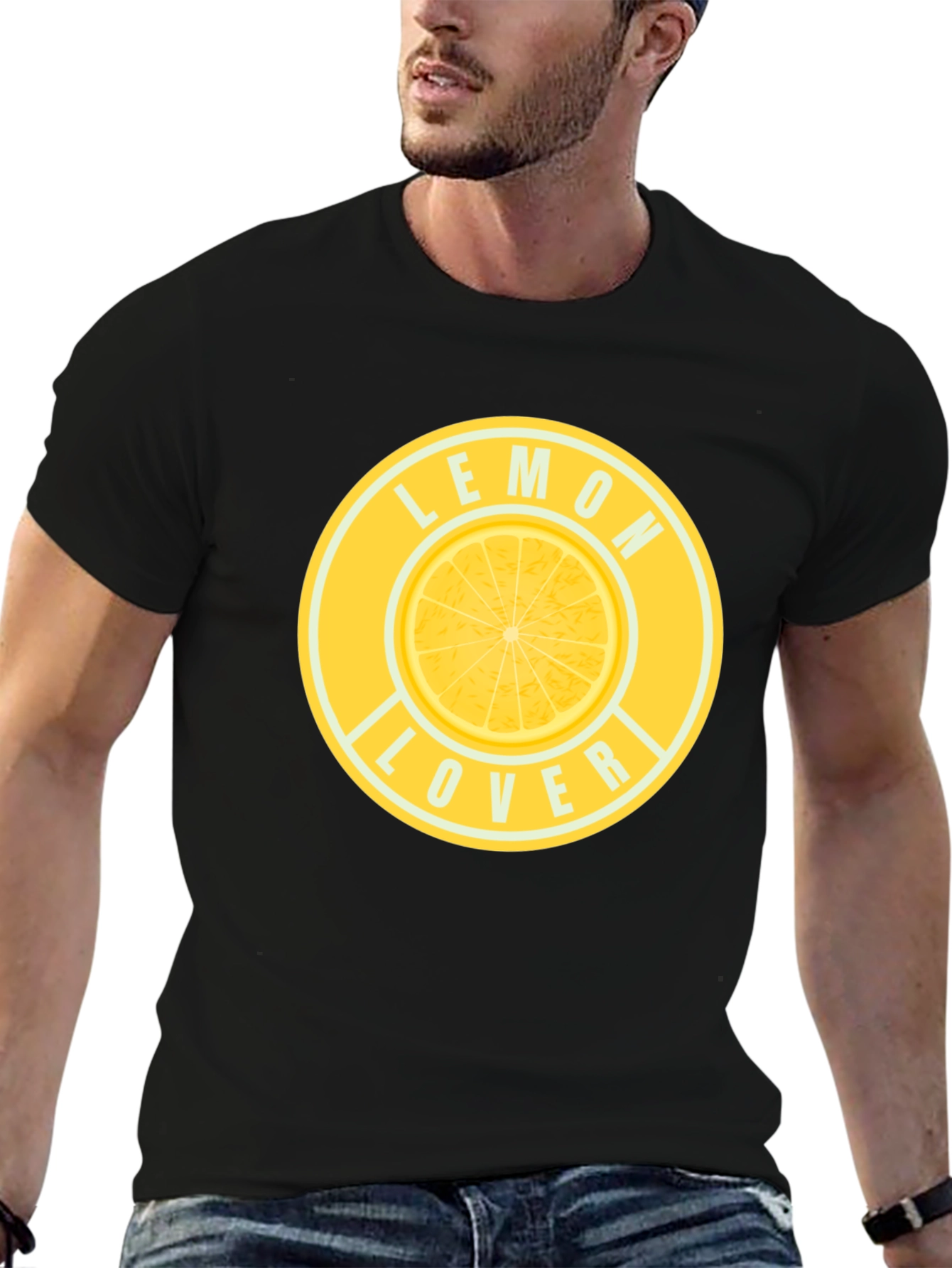 Camiseta Negra Lemon Lover para Hombre