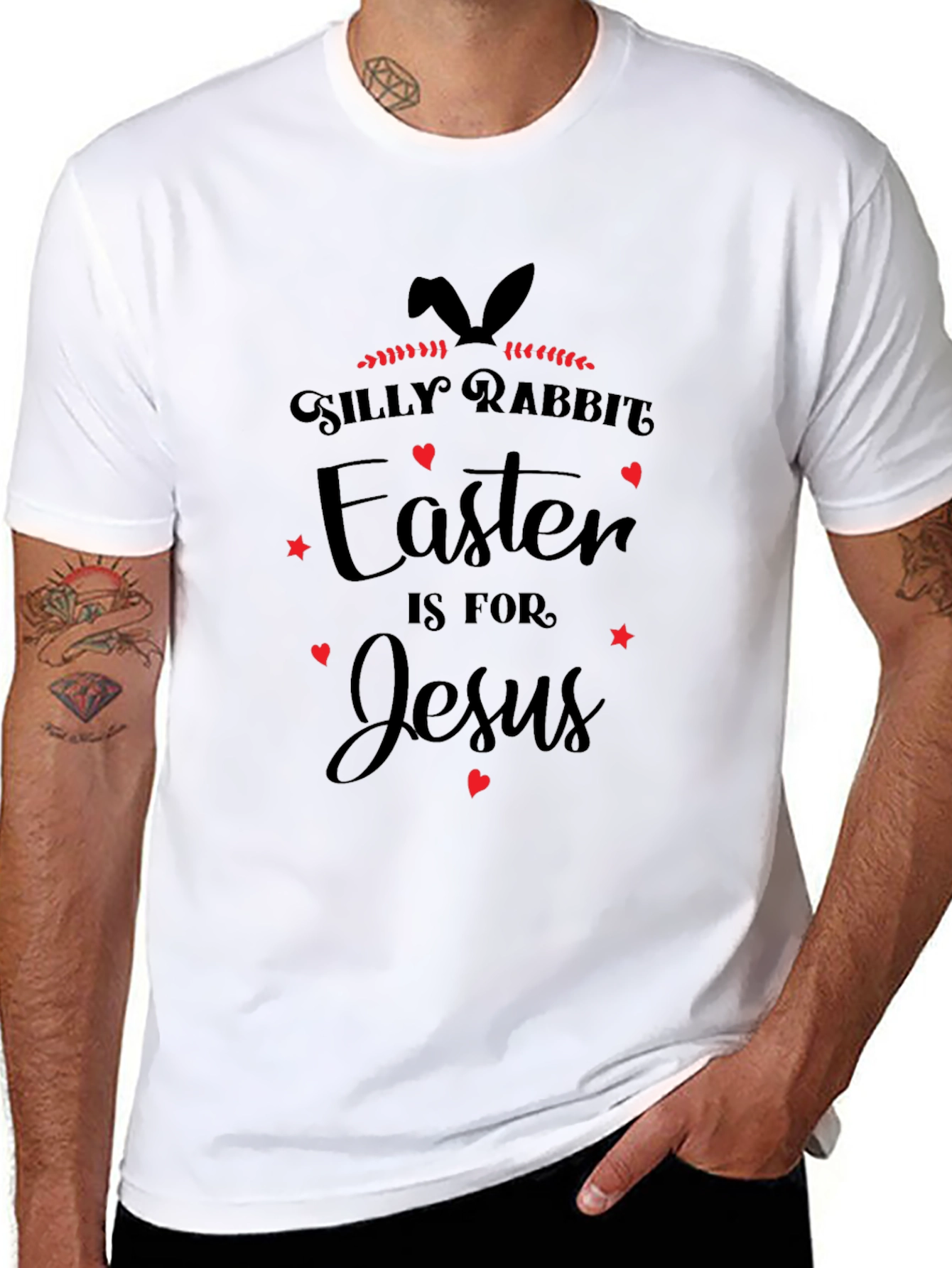 Camiseta Negra Easter is for Jesus
