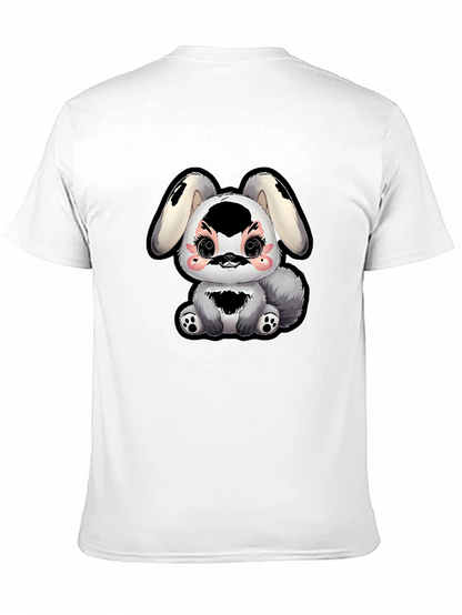 Camiseta Negra con Diseño de Conejito Kawaii