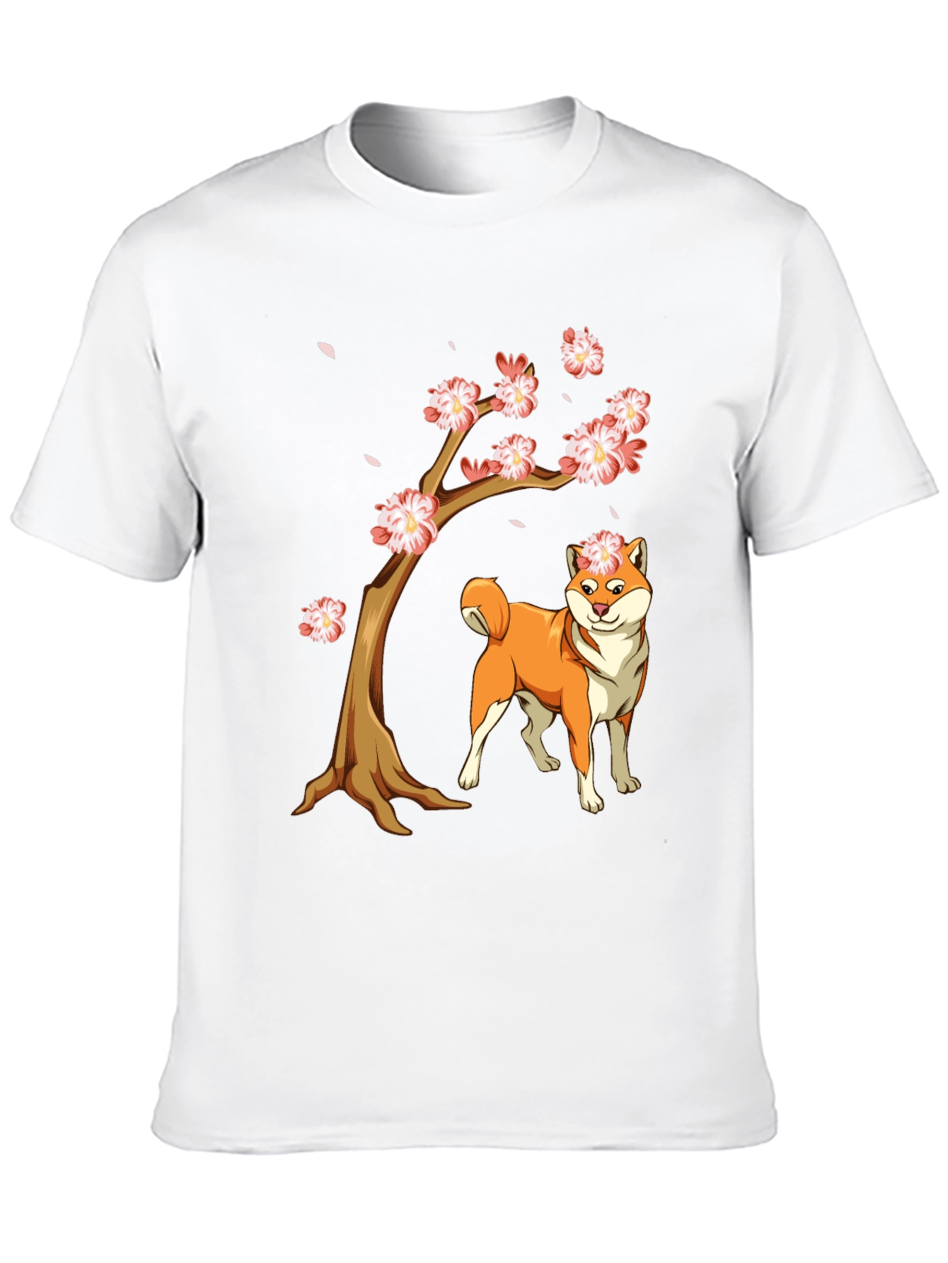 Camiseta Negra Shiba Inu Cerezo