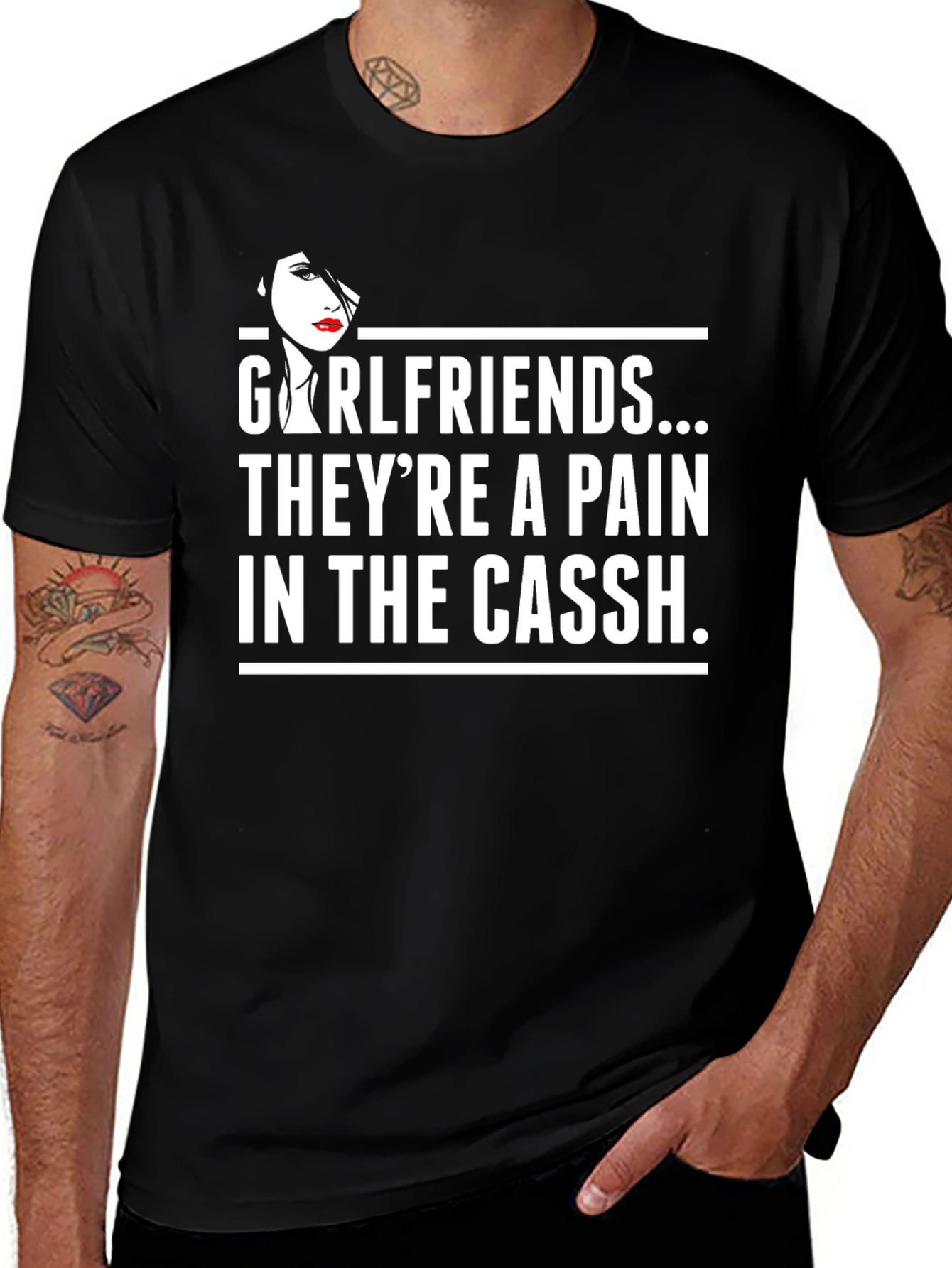 Camiseta Negra: Novias Un Dolor en el Trasero