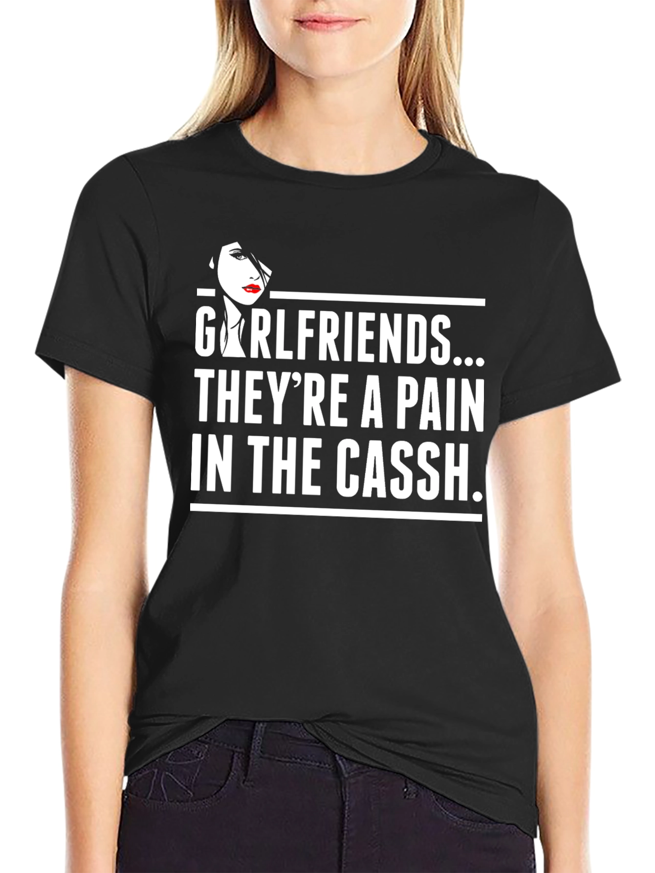 Camiseta Negra: Novias Un Dolor en el Trasero