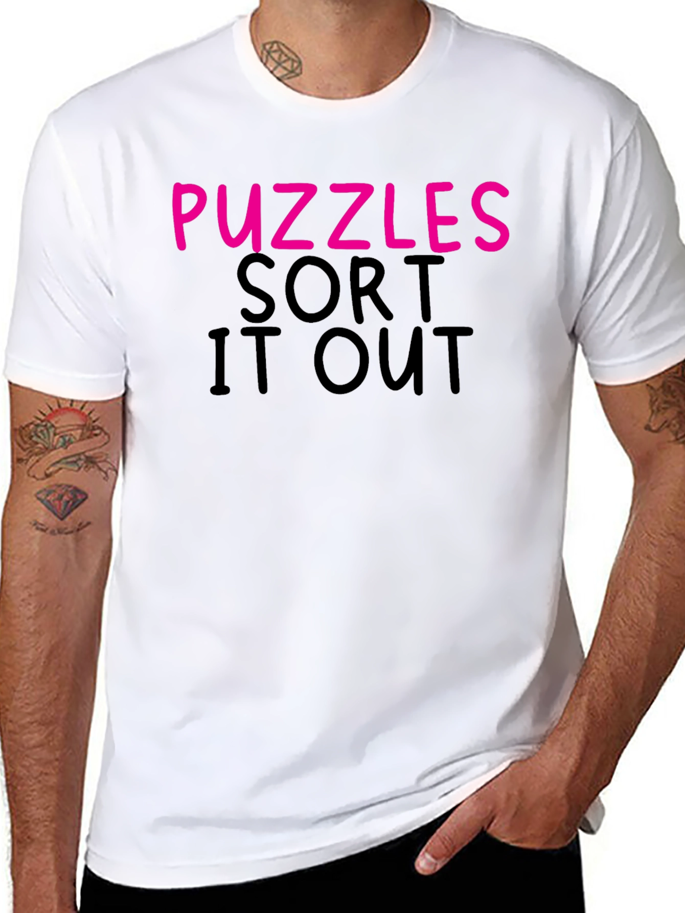 Camiseta Negra Puzzles Sort It Out