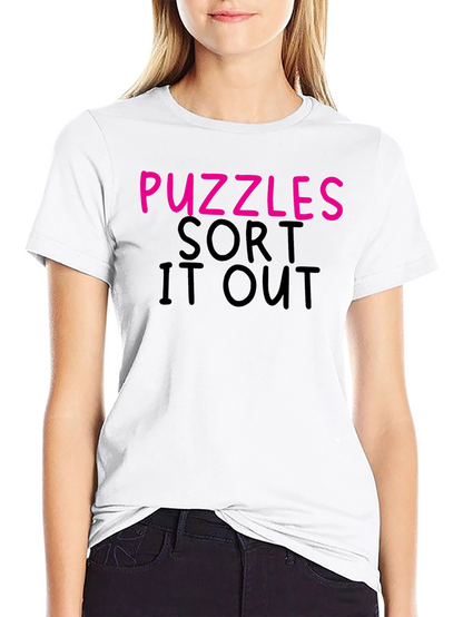 Camiseta Negra Puzzles Sort It Out