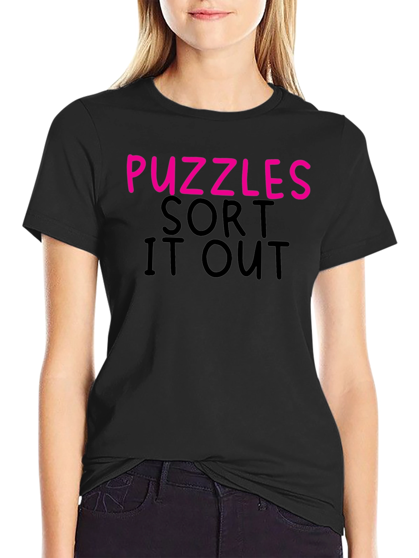 Camiseta Negra Puzzles Sort It Out