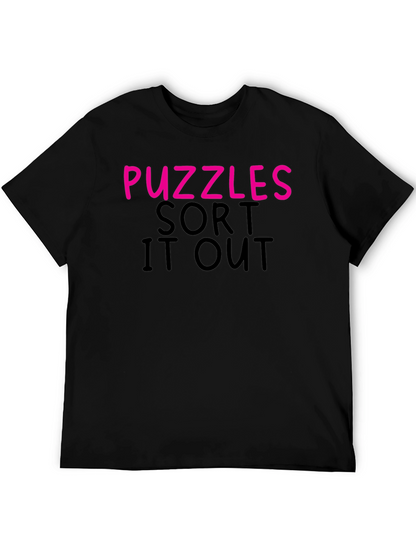 Camiseta Negra Puzzles Sort It Out