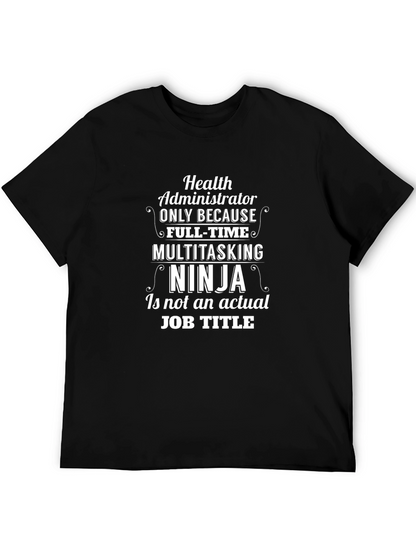 Camiseta Negra Ninja Administrador de Salud
