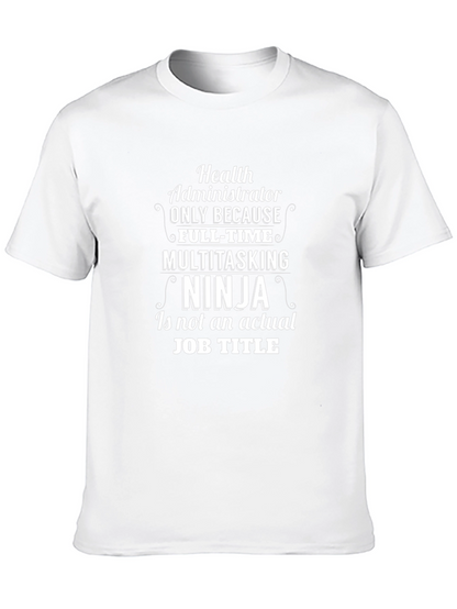 Camiseta Negra Ninja Administrador de Salud