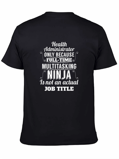 Camiseta Negra Ninja Administrador de Salud