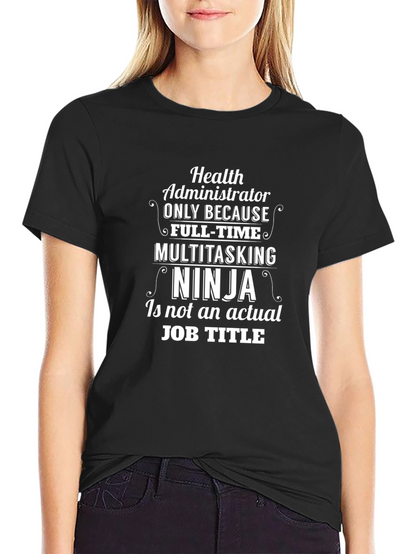 Camiseta Negra Ninja Administrador de Salud