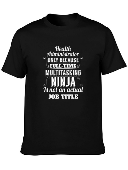 Camiseta Negra Ninja Administrador de Salud