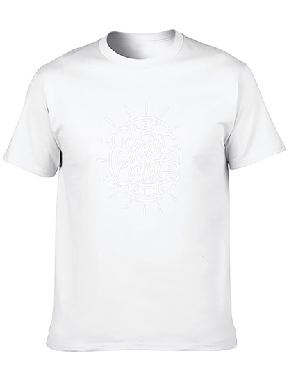 Camiseta Negra con Diseño Let Your Light Shine