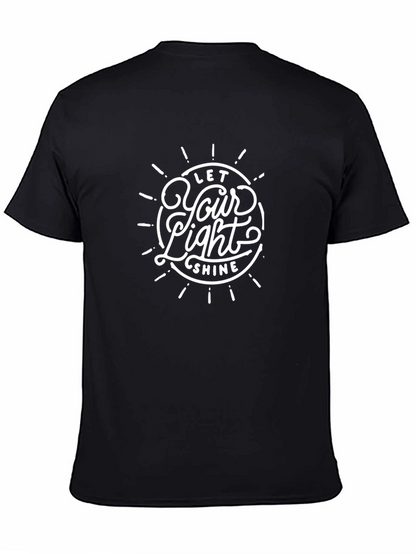 Camiseta Negra con Diseño Let Your Light Shine