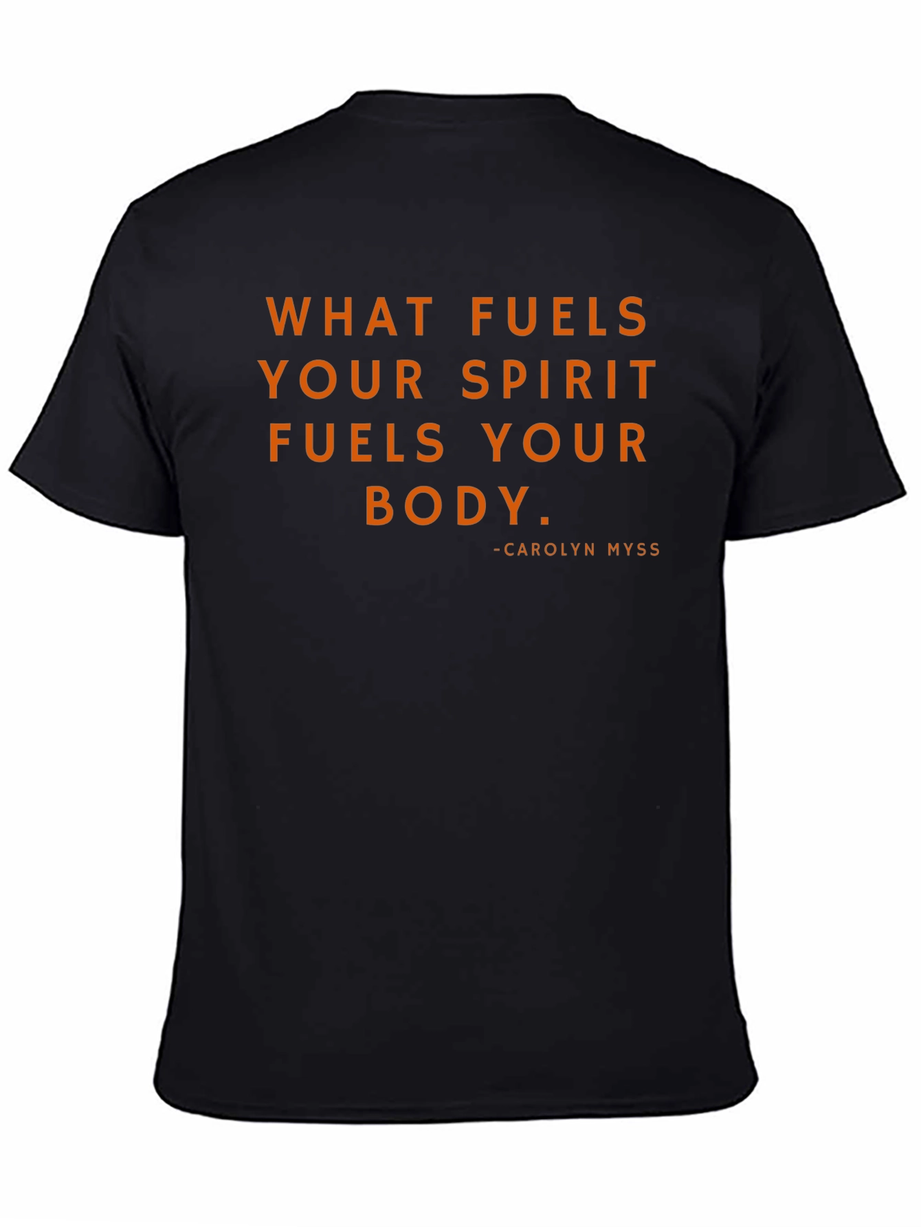 Camiseta Motivacional Negra - Lo que alimenta tu espíritu