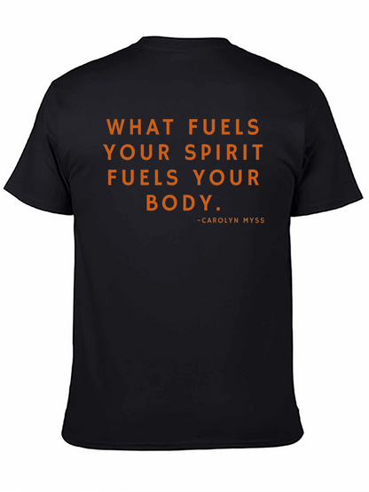 Camiseta Motivacional Negra - Lo que alimenta tu espíritu