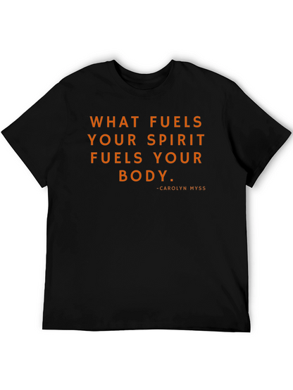Camiseta Motivacional Negra - Lo que alimenta tu espíritu