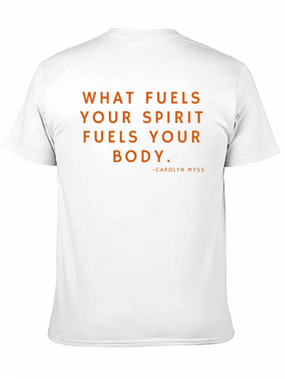 Camiseta Motivacional Negra - Lo que alimenta tu espíritu