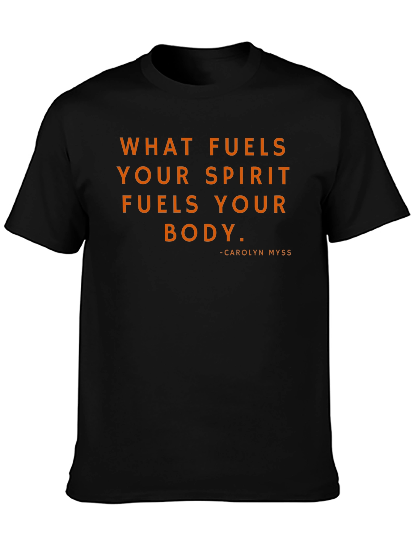 Camiseta Motivacional Negra - Lo que alimenta tu espíritu