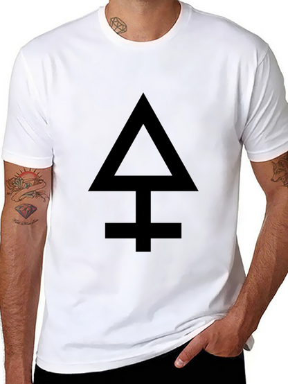 Camiseta Negra con Símbolo Alquímico para Hombre